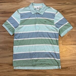 Lacoste Men’s Striped Polo Shirt Size 5 Large
